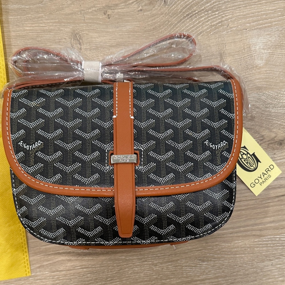 Goyard Black and Tan Crossbody Bag
